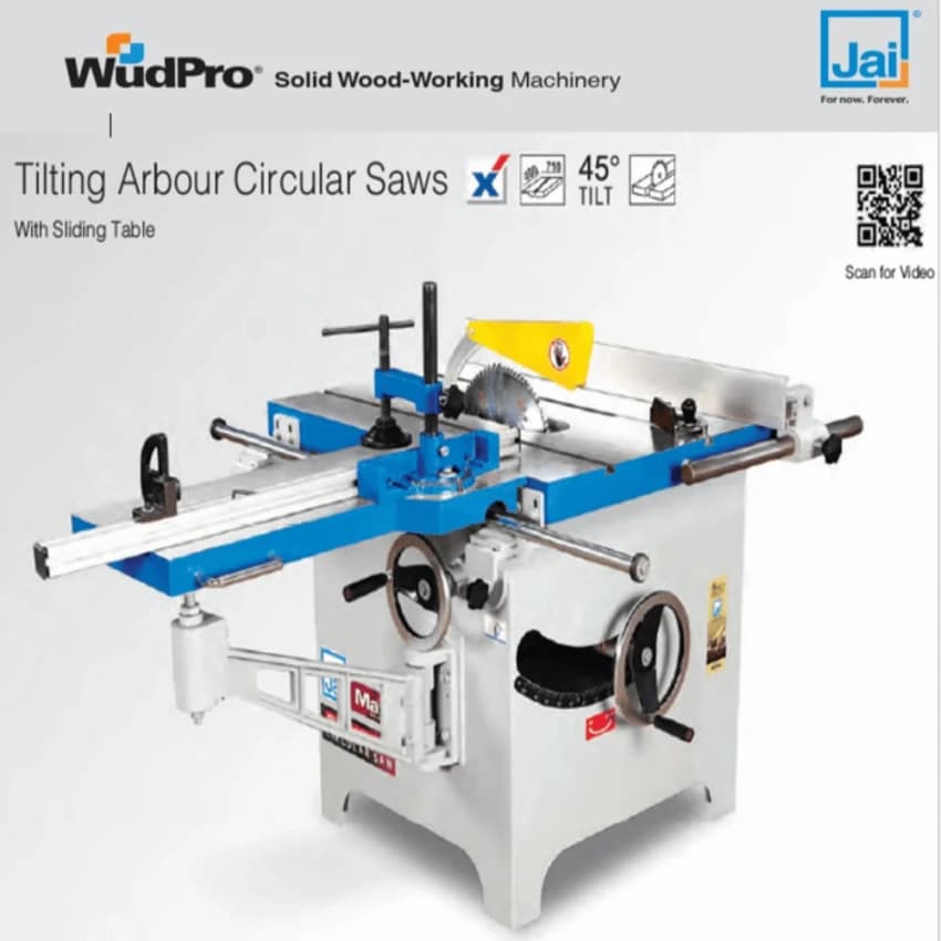 14 inch Tilting Arbour Circular Saw with Sliding Table J-634St, 5hp Motor