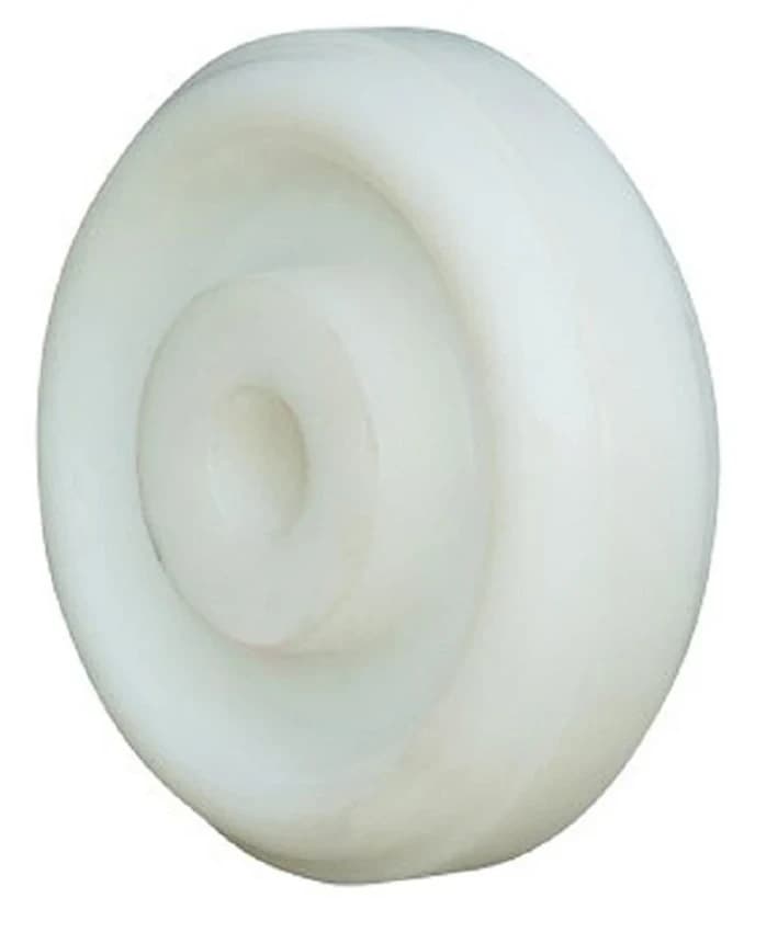White Round Cast Nylon Wheel