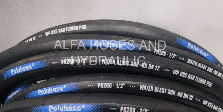 Polyhose PH280 1/2"" Water Blast Hose (12000 PSI)