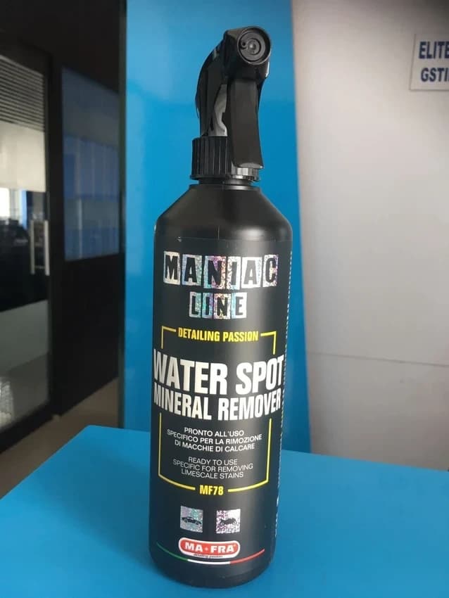 Plastic Mafra Maniac Water Spot Remover, For Fiber Body, Packaging Size: 500 Ml Format