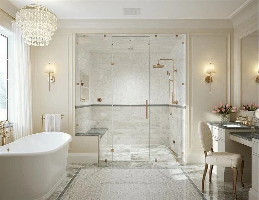 Toughen Glass Straight Shower Enclosures
