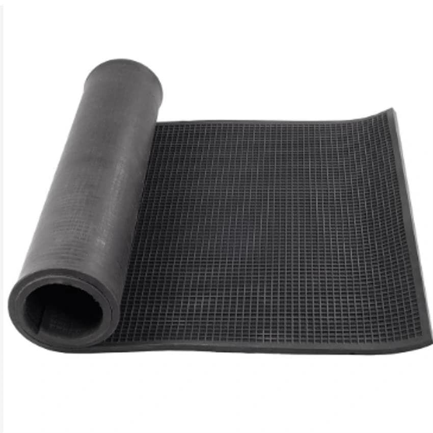 Chequered rubber mat