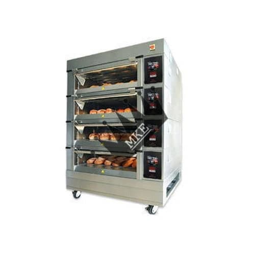 Stainless Steel Three Baking Oven, Capacity: 2-24 Trays