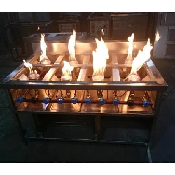 Stainless Steel Eight Burner Gas Range Indian