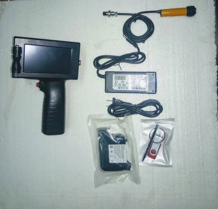 Handheld Inkjet Date Coder Expiry Date Printer Batch Coding Machine, 60 Mtr