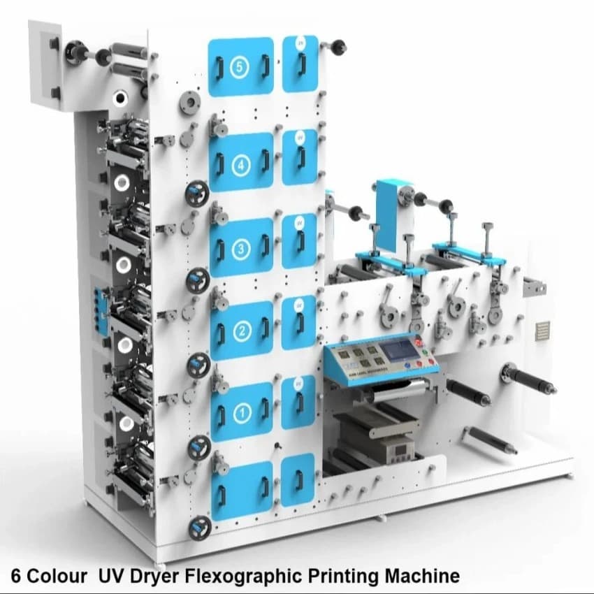 6 Colour UV Dryer Flexographic Printing Machine