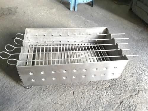 Electric Silver SS Charcoal Barbecue Grill