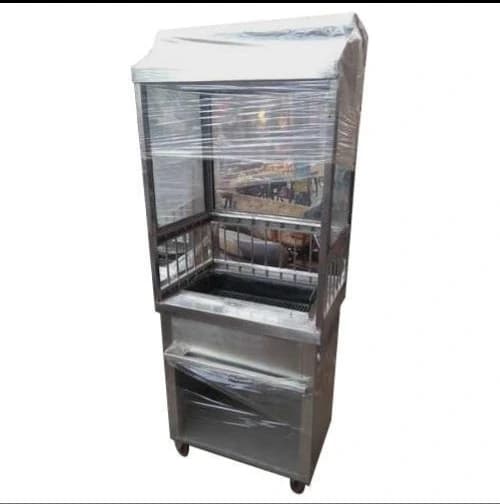 Silver Stainless Steel Barbeque Grill, For Commercial, Size: 36"*24"*36+36