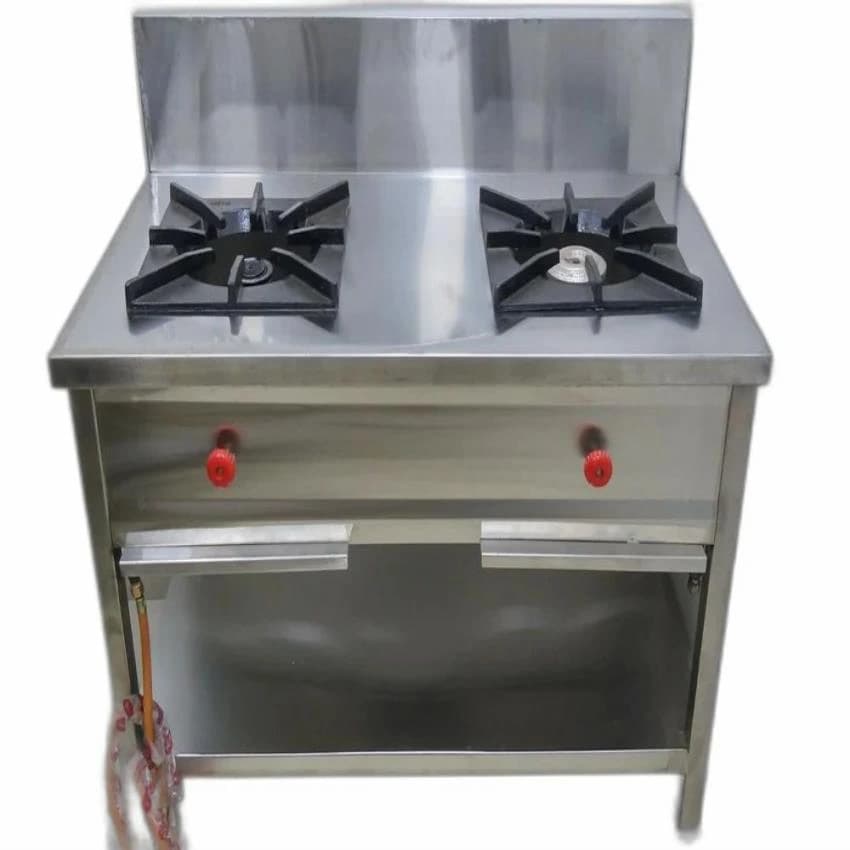 2 LPG Double Burner Gas Range, For Commercial