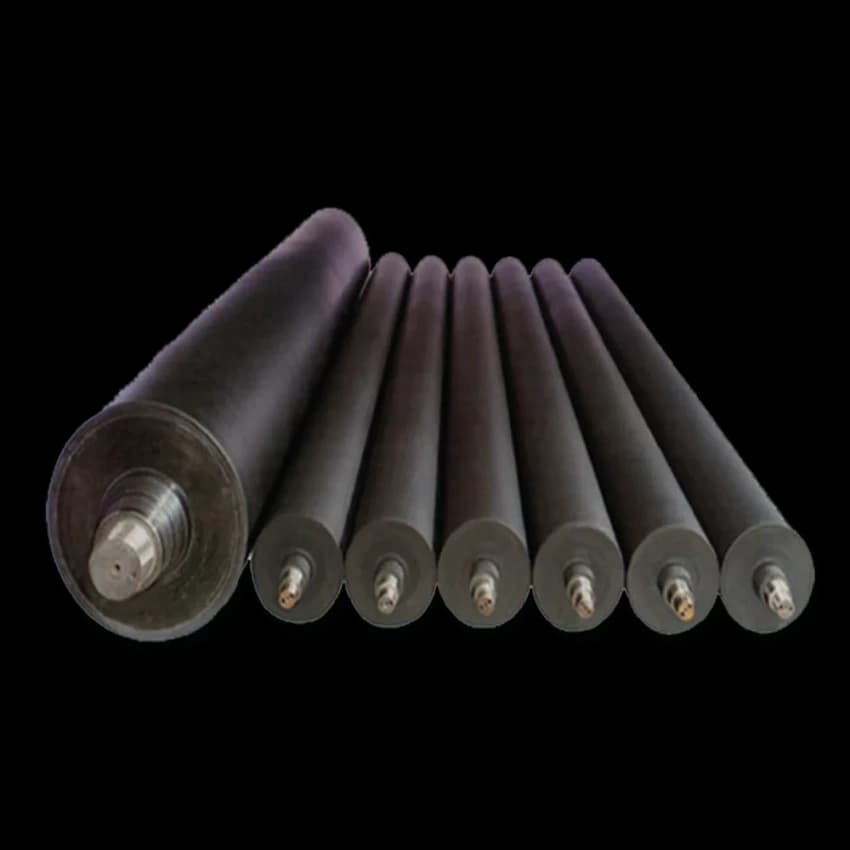 Black Hypalon Rubber Roller, For Industrial