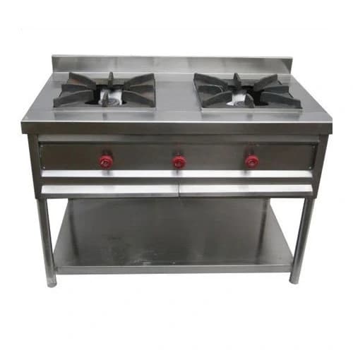 Stainless Steel 2 Two Burner Cooking Range, For Commercial