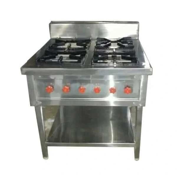 Stainless Steel Four Burner Cooking Range