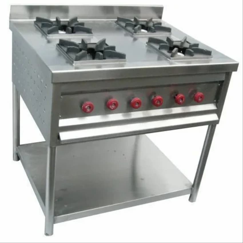 SBE LPG Four Burner Continental Cooking Gas Range, For Hotel,Restaurants