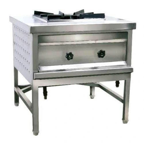 Stainless Steel LPG Gas Commercial Single Burner Cooking Range