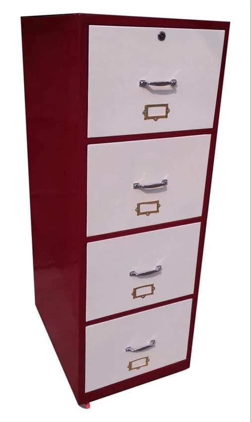 Red And White Rectangular Mild Steel Storage Drawer, For Home