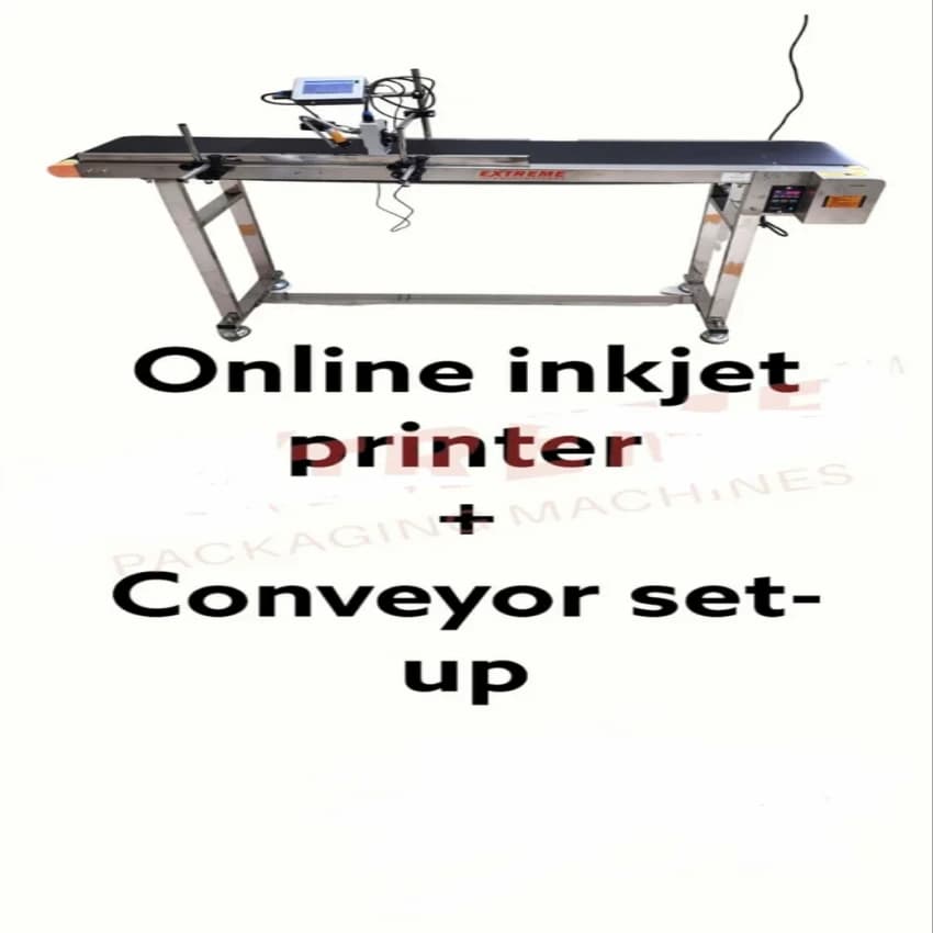 Automatic Black Online Inkjet Printing Machine With Conveyor