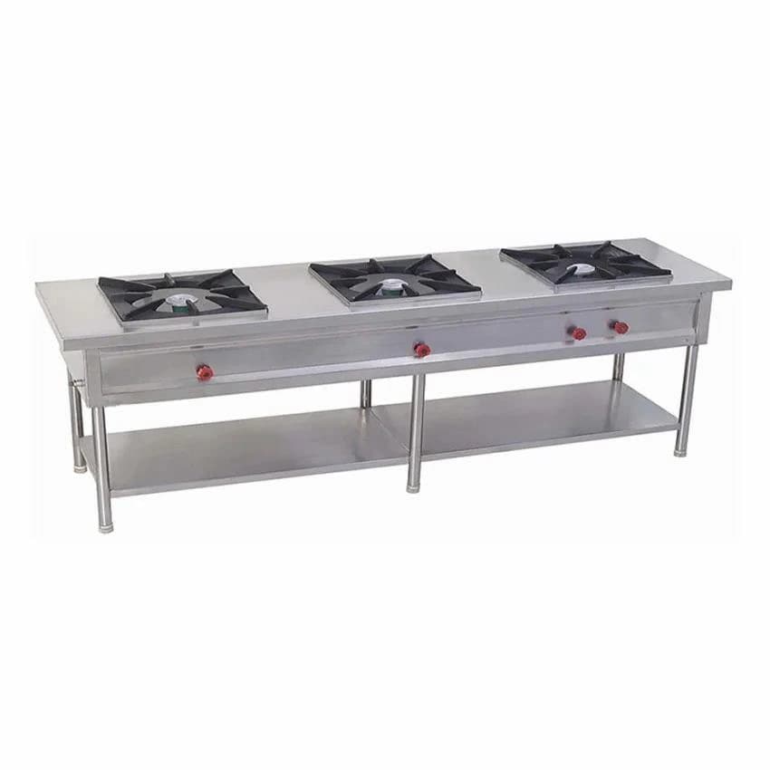 Three Burner Stainless Steel Gas Stove