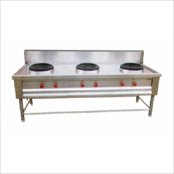 LPG SS 3 Burner Chinese Cooking Range