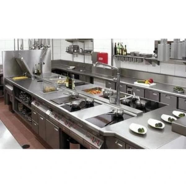 Stainless Steel Commercial Kitchen Setup