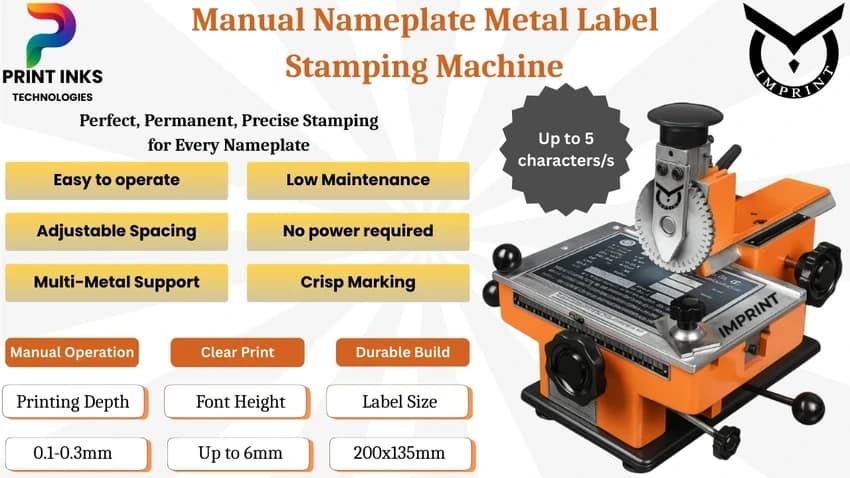 Manual Nameplate Metal Label Stamping Printer Machine Marking Machine for Metal