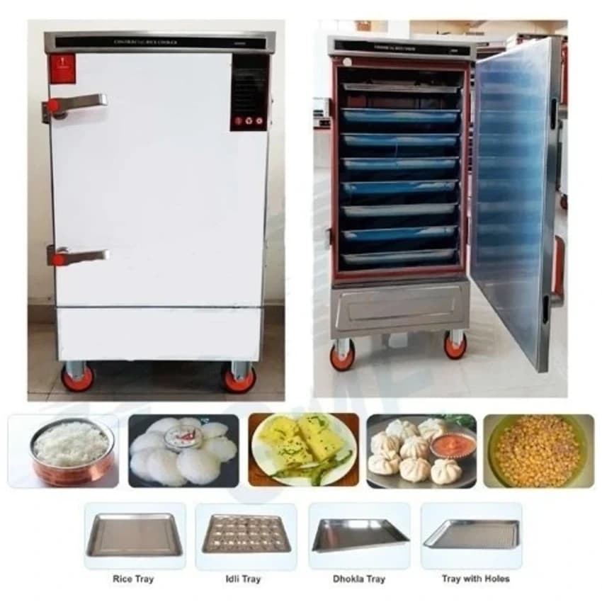 Scigrow Industries Stainless Steel Rice Cooking Machine, For Commercial, Capacity: Multiple Variant