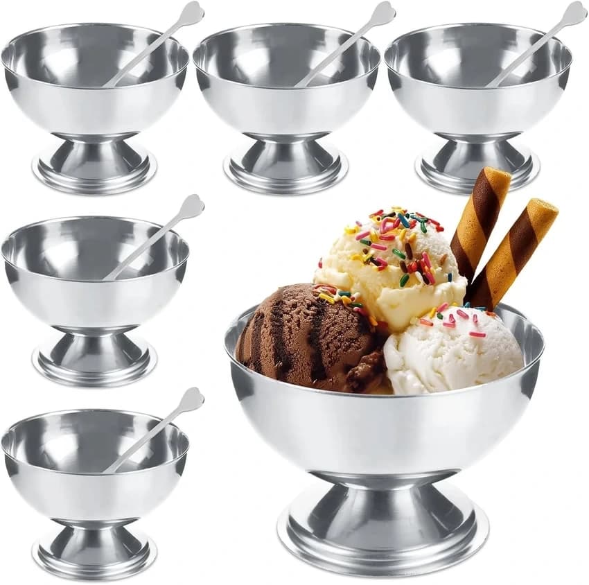Stainless Steel 12 Pcs Ice Cream Set