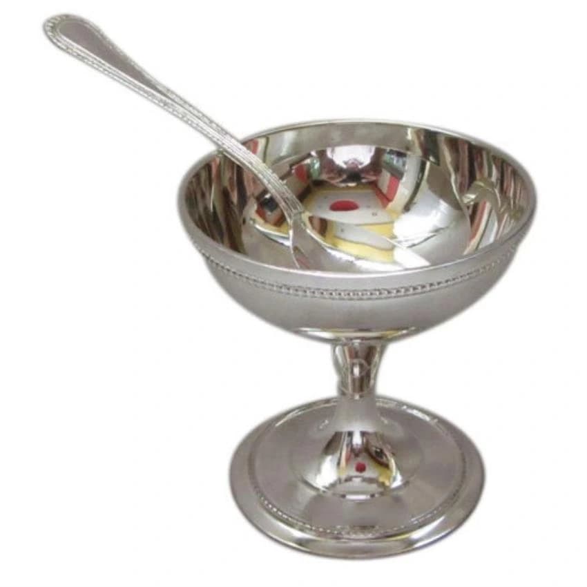 MKI Metal Ice Cream Bowl, Packaging Type: Velvet Box Pack, Size: Standard
