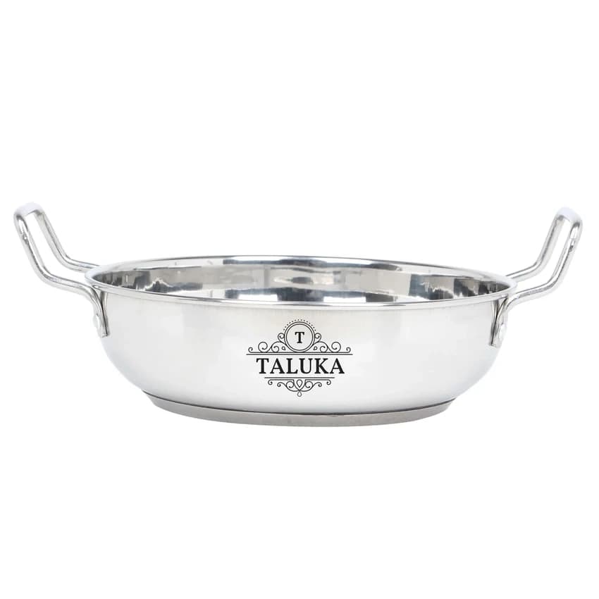 Taluka Stainless Steel Induction Compatible Kadhai, for Hotel/Restaurant