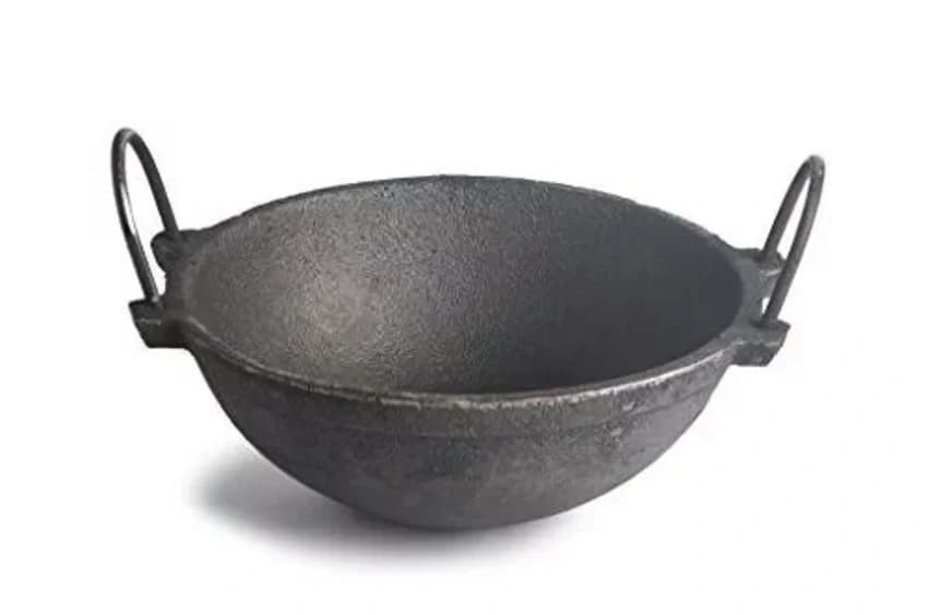 Black Cast Iron Kadai, For Kitchen