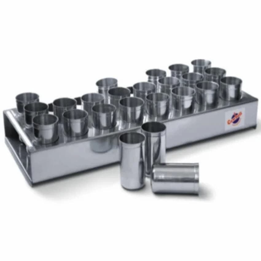Cowbell Stainless Steel Sample Bottle Stand, for Hotel/Restaurant