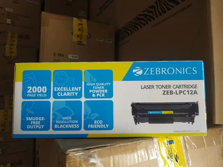ZEBRONICS ZEB-LPC12A Printer Cartridge for HP LJ, Page Yield: 1000 Pages