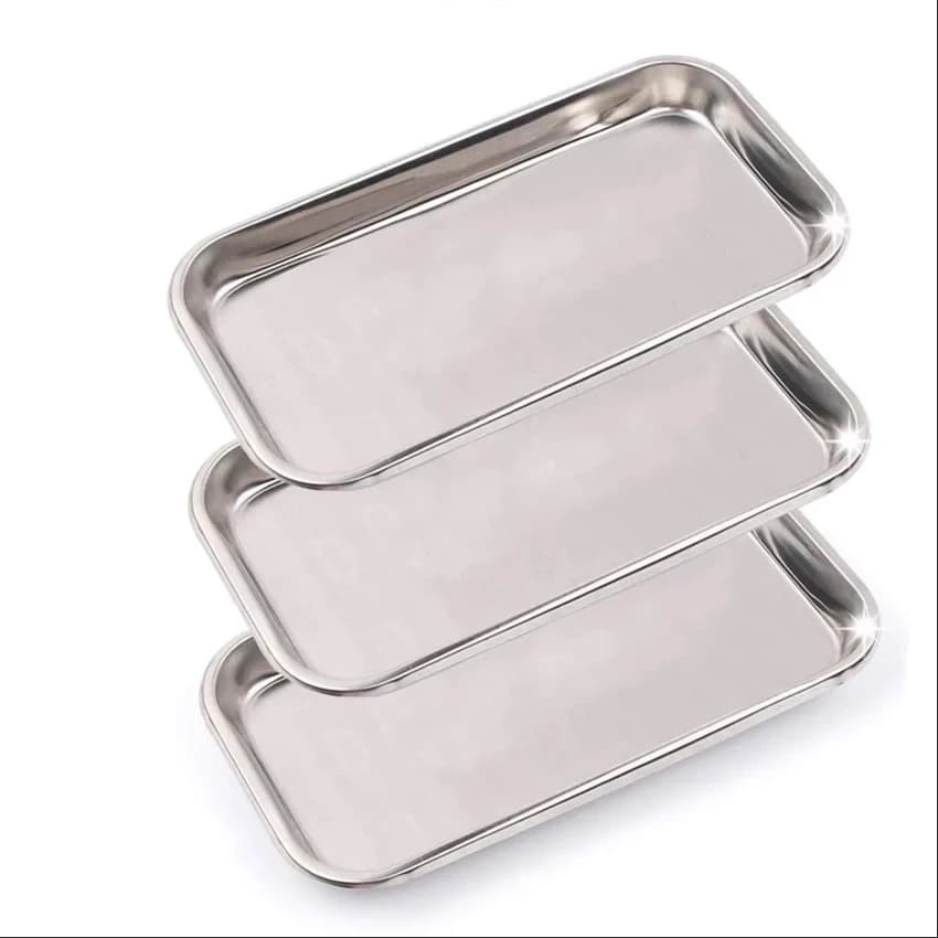JINDAL BRAND Stainless Steel Tray, For Hotel/Restaurant, Mirror Finish