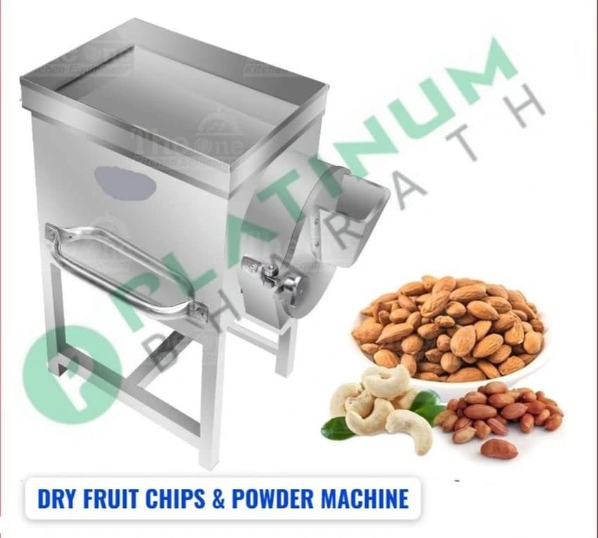 Stainless Steel Semi-Automatic Dry Fruit Chips & Powder Machine, For Commercial, Capacity: 60kg/hr