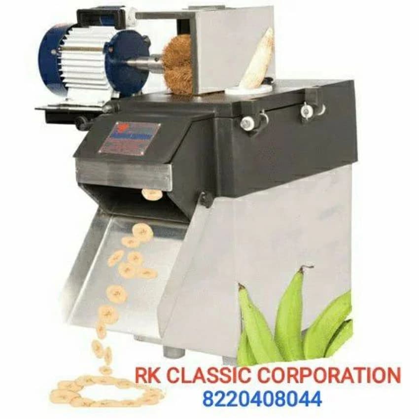 Stainless Steel 3in 1 Banana Potato Tapioca Chips Making Machine, Capacity: 300kg / Hour