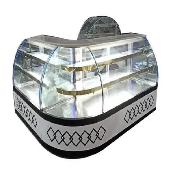 Curved Glass Display Counter