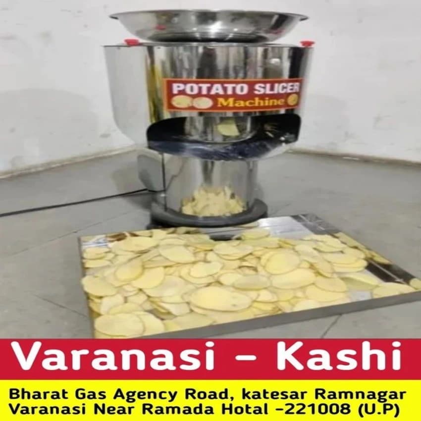Automatic Potato Slicer Machine, 100 kg/hr