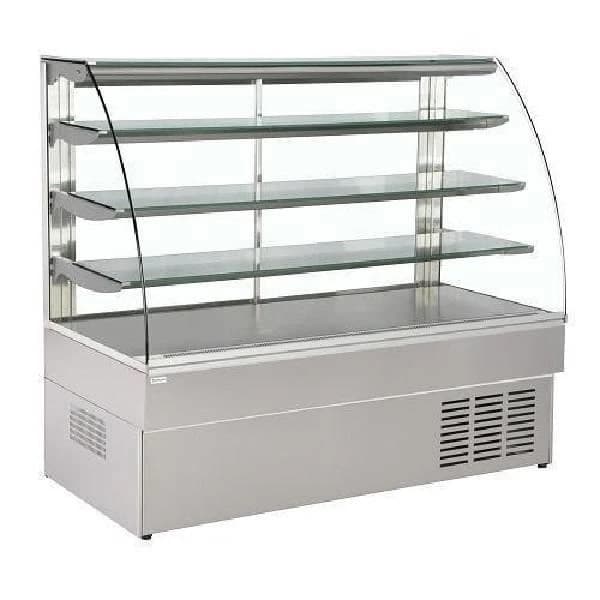 SS Curved Cake Display Counter for Shop