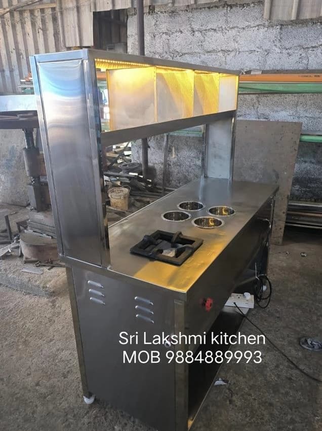 Stainless Steel Chat Counter, For Restaurant