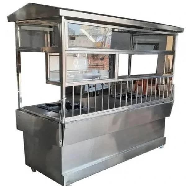 Stainless Steel Silver Fast Food Counter