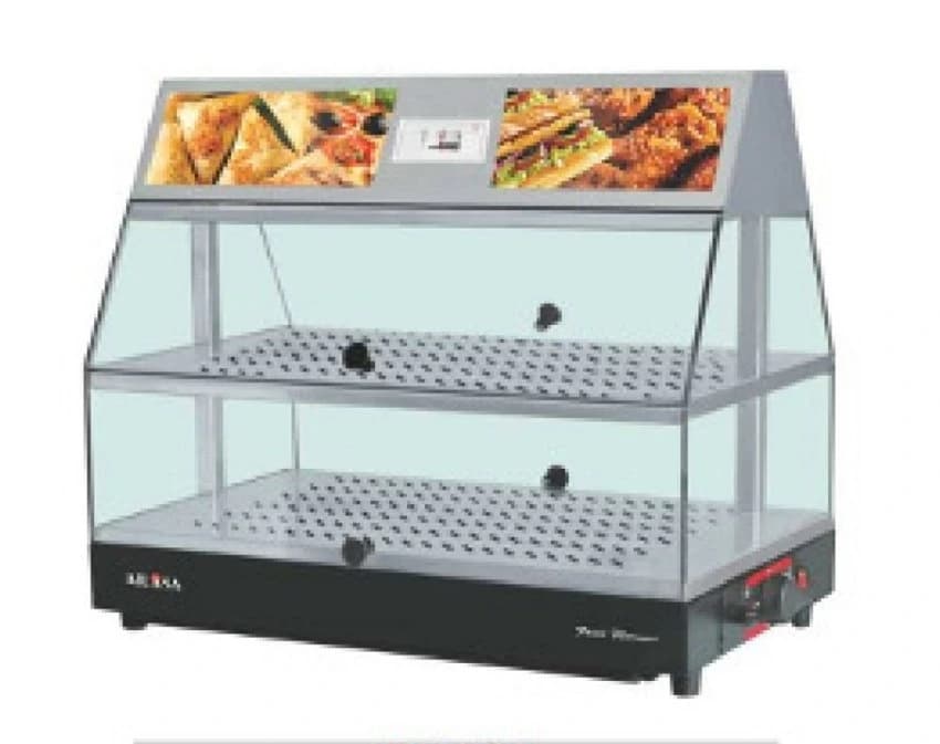 Metal Rectangular Table top Hot Display Counter
