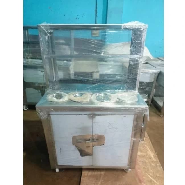 Stainless Steel Golgappa Display Counter
