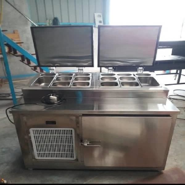 Stainless Steel Pizza Make Line For Commercial Use