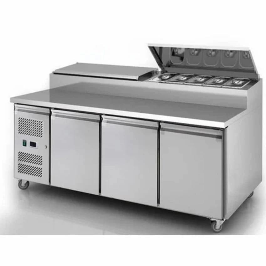Rectangular Pizza Makeline Refrigerator, For Hotel