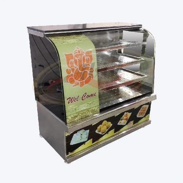 Sweets Display Counter Molding Glass