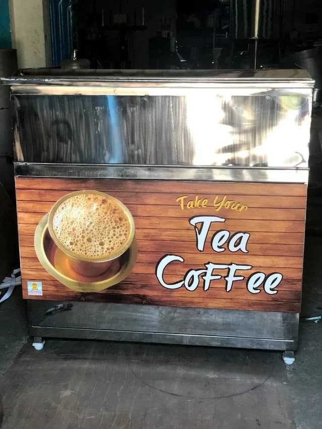 Stainless Steel TEA COUNTER, For Restaurant, With Burner