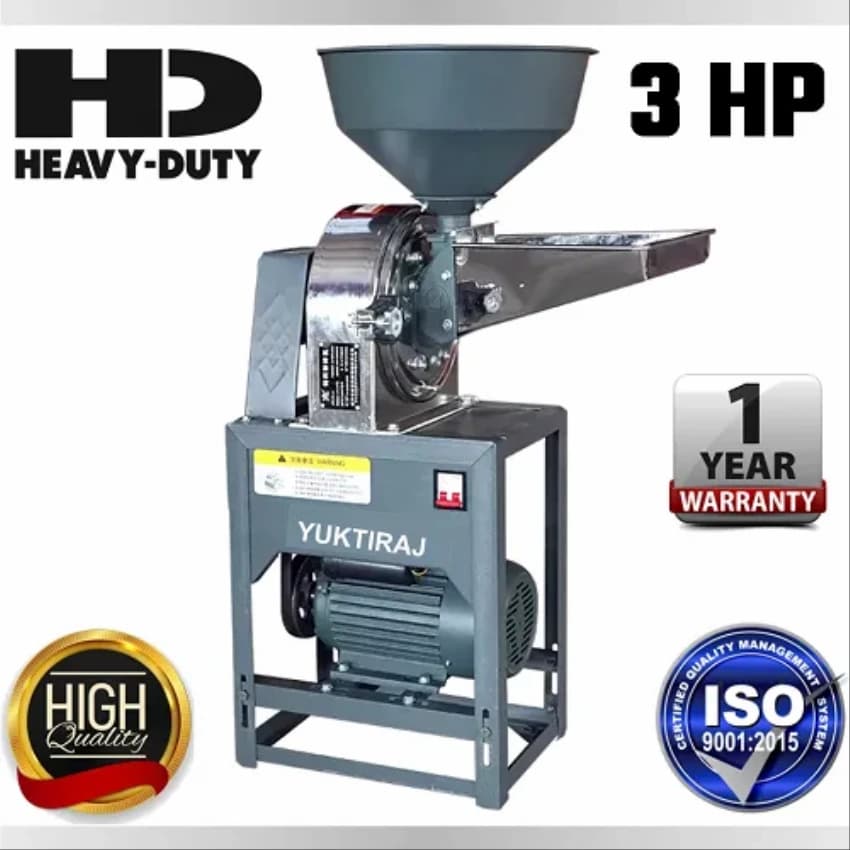 Automatic Powder Coated Rice Corn Maize Feed Sugar Pulses Grinder Grinding Machine, Single Phase, 50-150kh/h