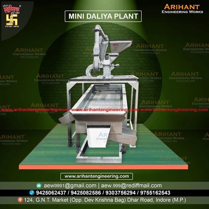 Automatic Daliya Plant plant, Three Phase, Capacity: 20kg per hour to 2000kg per hour