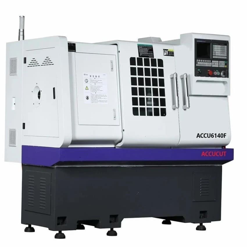 Accucut ACCU6140F Flat Bed CNC Lathe