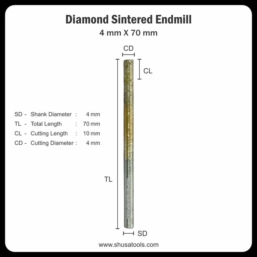 Diamond Stone Router Bit, 70 mm