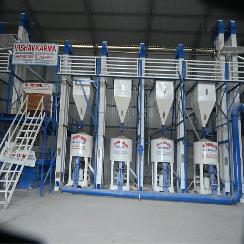 Automatic 2Tonn/Hr to 10Ton/Hr ndustrial Rice Mill Machinery, Three Phase